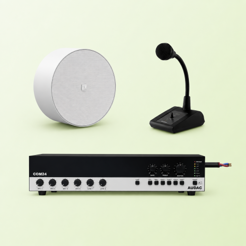 AUDAC - Zestaw audio na salę gimnastyczną do 200 m²